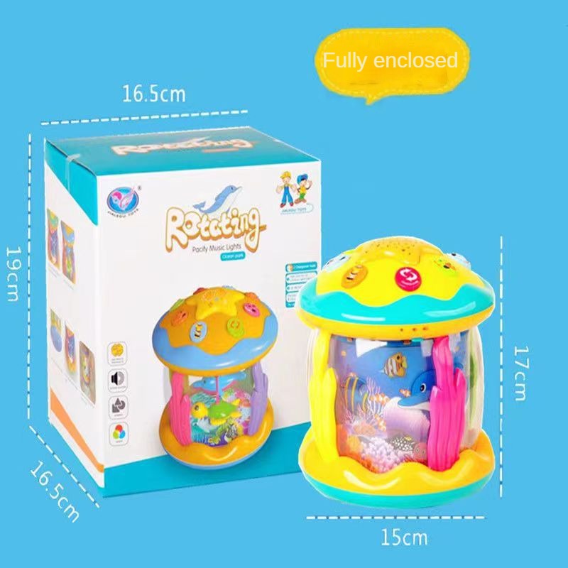 Baby Toys 6 to 12 Months 4 in 1 Baby Musical Ocean Rotating Toys Light Up Infant Toys Baby Gifts Toys for Ages 0-2