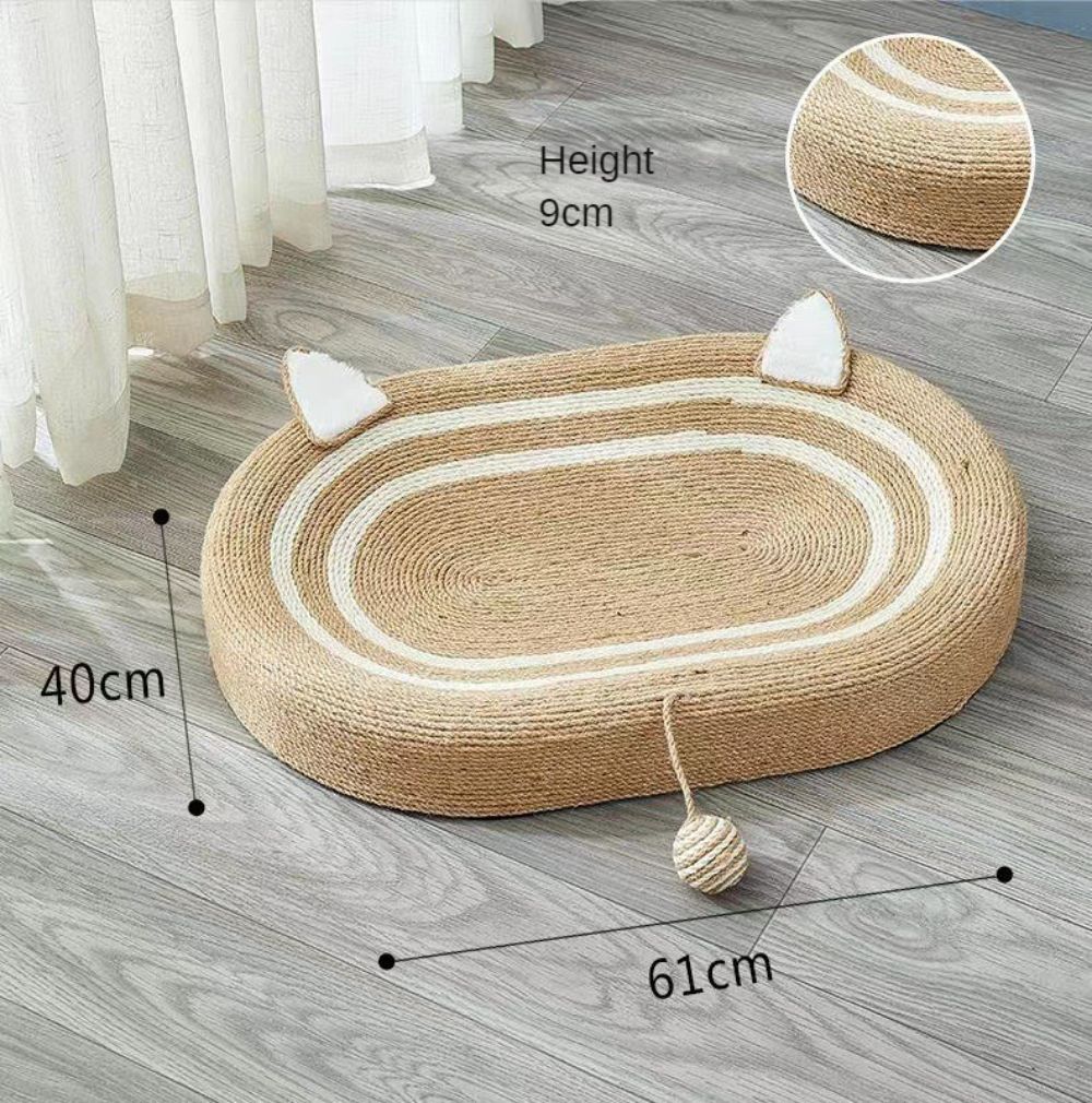 Cat Cardboard Bed Durable Cat Scratcher Board for Indoor Lounge Training Toys Sisal Weave Cats Scratching Pad 2 in 1 Cat