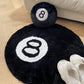 Simulation Billiards 8 Short Plush Area Rug Quick Absorb Thick Soft Water Absorption Round Carpet