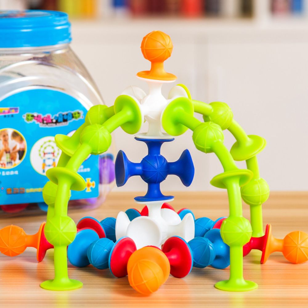 Pop Little Suckers Soft Toy Building Blocks Assembled Sucker Suction Cup Educational Toys Block Toys