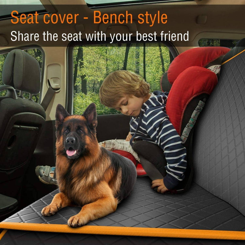 Dog Back Seat Cover Protector Waterproof Scratchproof Nonslip Hammock for Dogs Backseat Protection Against Dirt and Pet Fur Durable Pet seats Covers For Cars&SUVS