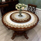 Round Fabric Lace Table Mat White European Style Tablecloth Elegant Dining Placemat Decorative Cover for Home Restaurant Wedding Party
