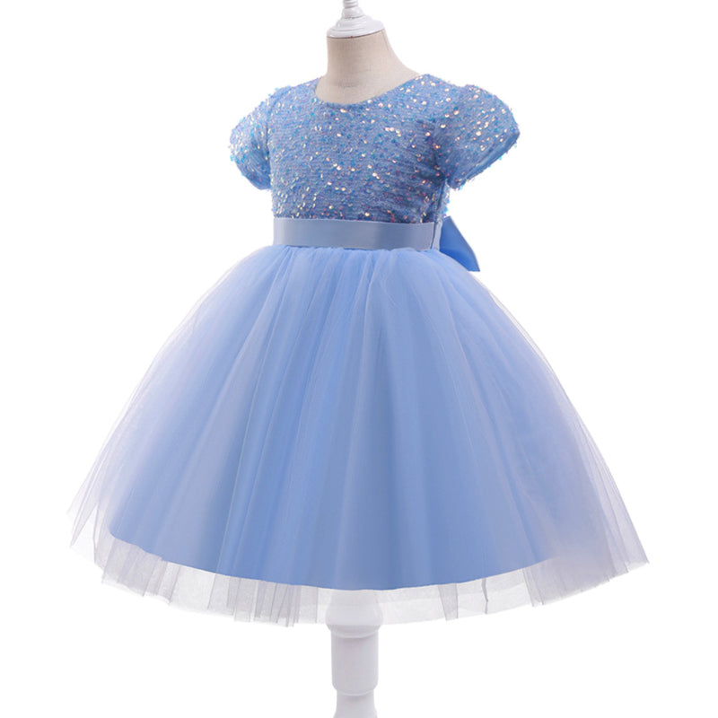 Baby Girl Birthday Dress Infant Party Dresses Cute Bow Dress Lace Christening Gown Elegant Princess Dress Ball Gowns Wedding Dresses For Girls