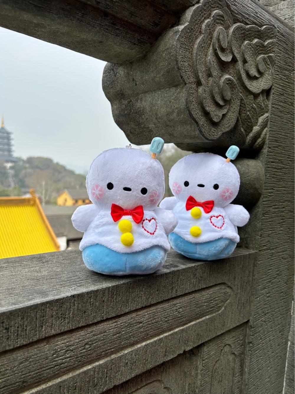 Love and Deep space Cartoon Animal Doll Plush Toy Smiling Snowman Yellow Chicken Doll Gift Stuffed Toy