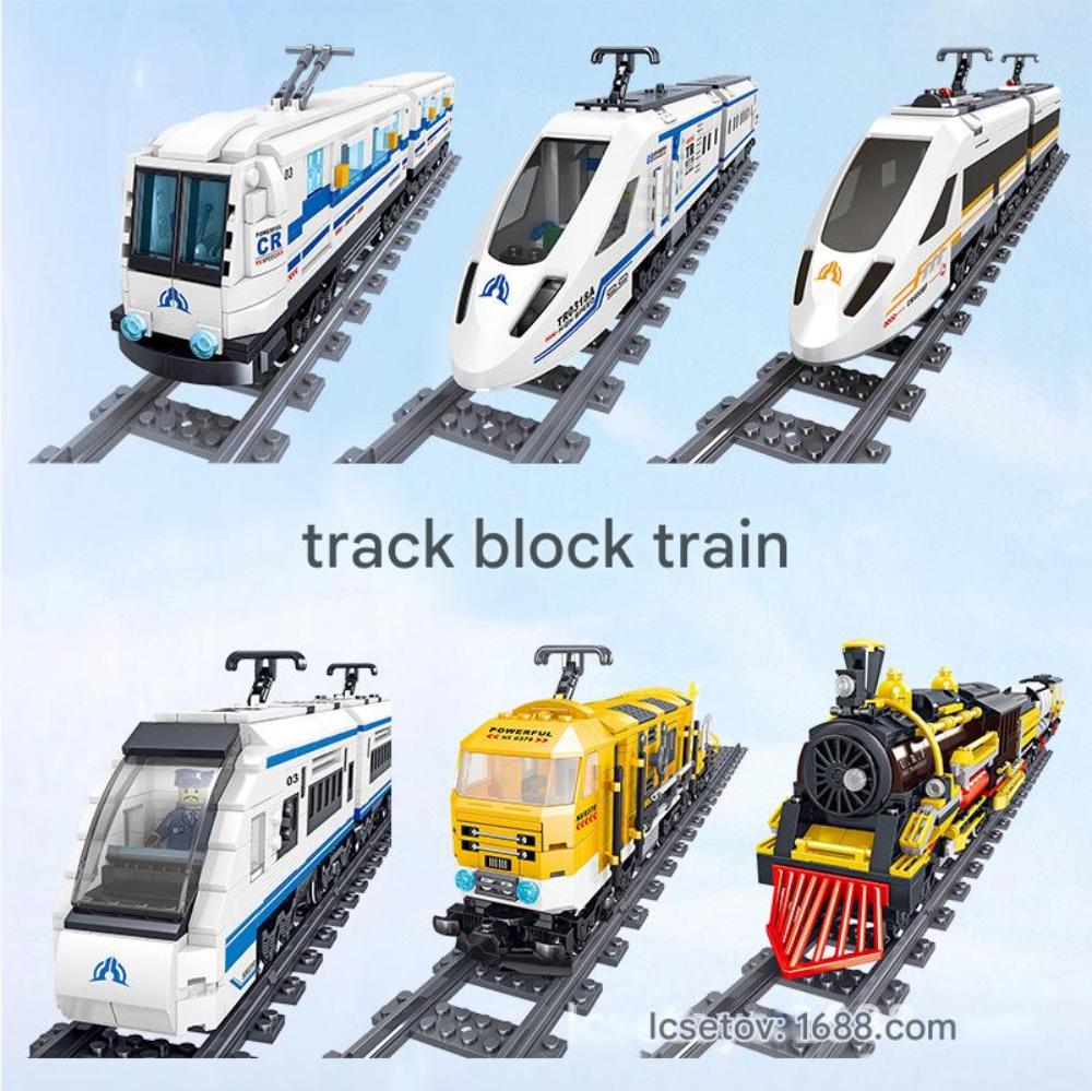 476pcs Technical Railway Transportation Track Train Building Blocks CITY MOC Subway Rail Model Bricks Children Toys