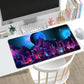 Retro Mousepad Neon Tokyo Street Pixel Art Purple Japanese Anime Skyline/city Desk Mat Gaming Mouse Pad