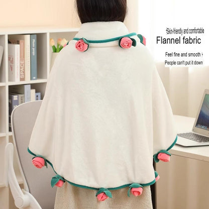 Woven Rose Flower Blanket Crochet Sofa Blanket Handmade Flower Bouquet Creative Teacher's Day Gift For Her