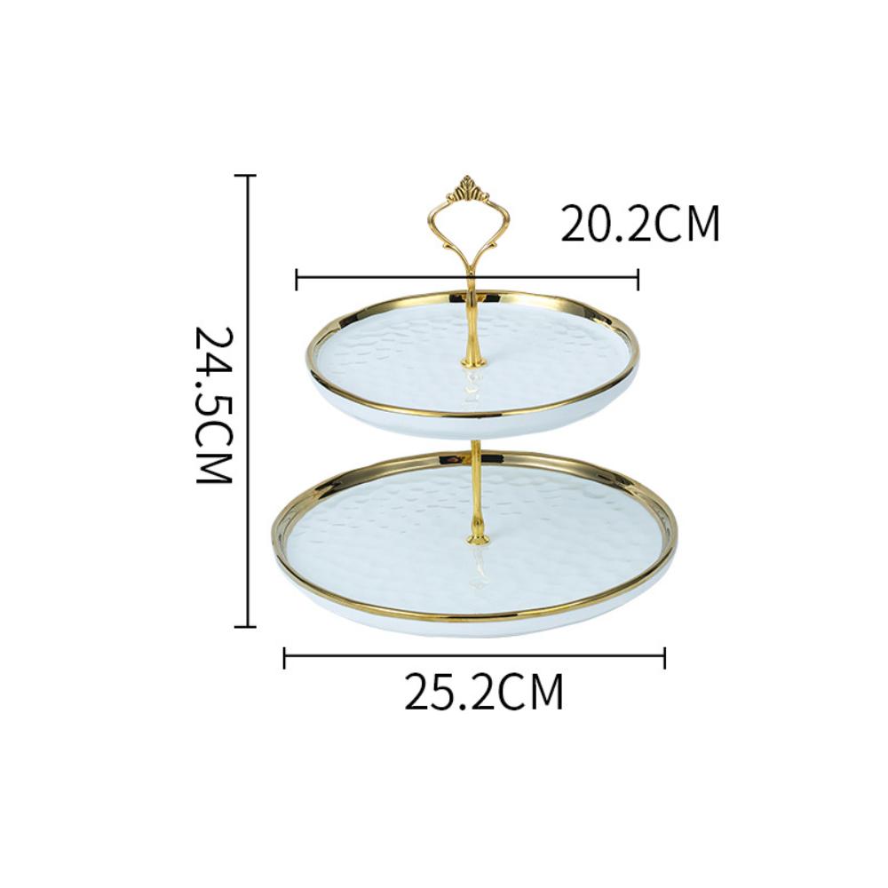 Luxury 3 Tier Ceramic Cake Stand Candy Snack Display Rack Party Three Layers Fruit Dish Nordic Dessert Table Multi-Layer
