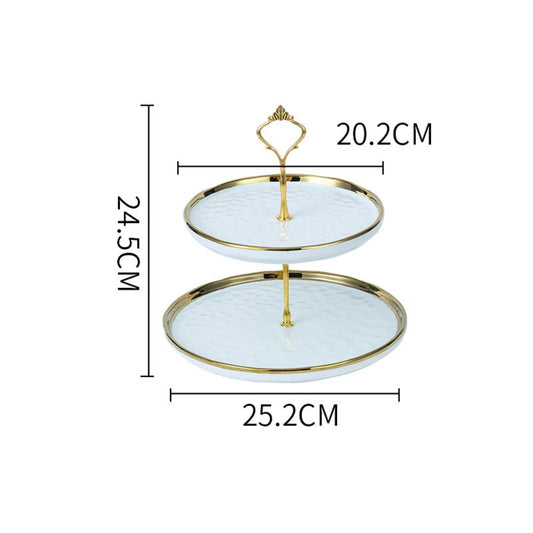 Luxury 3 Tier Ceramic Cake Stand Candy Snack Display Rack Party Three Layers Fruit Dish Nordic Dessert Table Multi-Layer