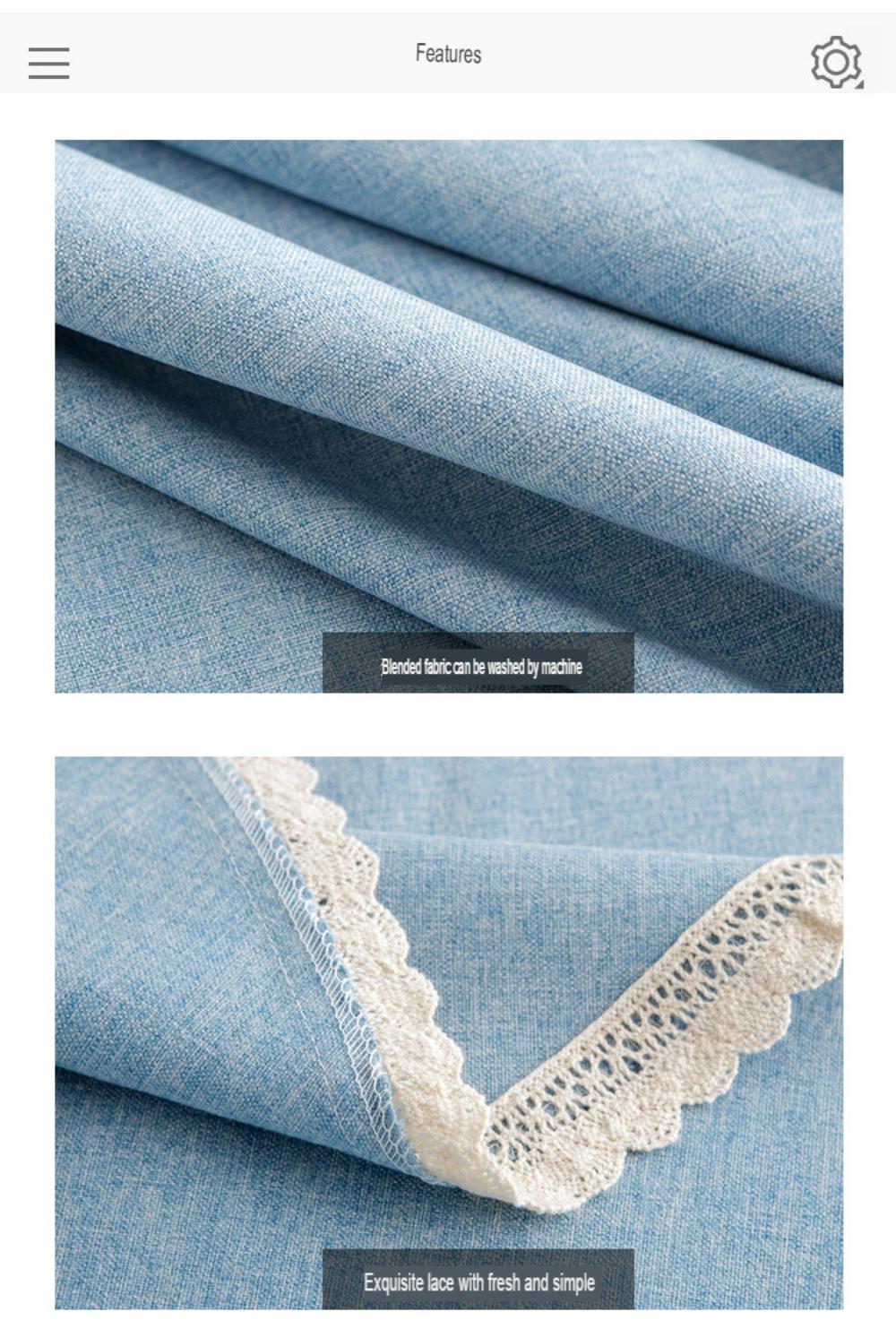 Large round table cloth fabric waterproof oil-proof wash free solid color advanced round table cloth table cloth