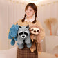 Animal Plush Toy Kids Toy Soft Crocodile Fluffy Toys Lying Pillow Stuffed Toys Backrest Sleeping Doll Racoon Sleeping Doll