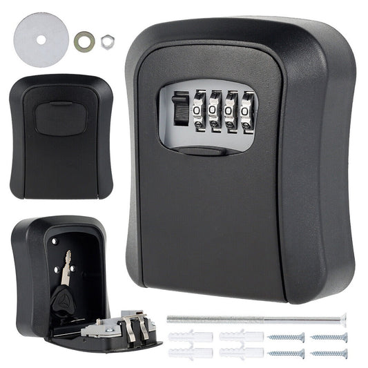 Wall Mounted Key Safe Box Numbering Lock Key Storage Lock Box 4 Digits Password Locker Key Locker