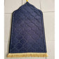 Portable Prayer Mat Collectible Floor Carpet Area Rug Elegant Embroidery Foam Padded Soft Velvet Sejadah