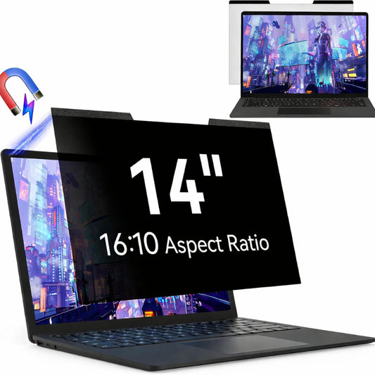 Magnetic Laptop Privacy Screen for 16:9 16:10 Computer Monitor Removable Anti Glare Protector Privacy Filter Compatible with Dell Acer