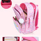 Children's Schoolbag Girls 1-6 Grade Pink Rainbow Backpack Cute Waterproof Elementary School Students Backpack