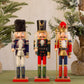 30cm Large Painted Christmas Holiday Wooden Nutcracker Soldier Xmas Gifts Nutcracker Puppet Soldier Creative decoration