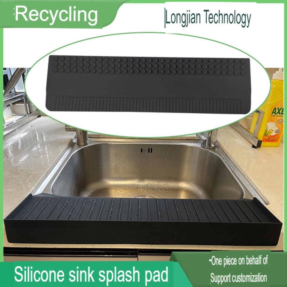 Kitchen Sink Edge Protector,Silicone Sink Edge Cover with Suction Cups，Silicone Sink Splash Guard for Bathtub Kitchen