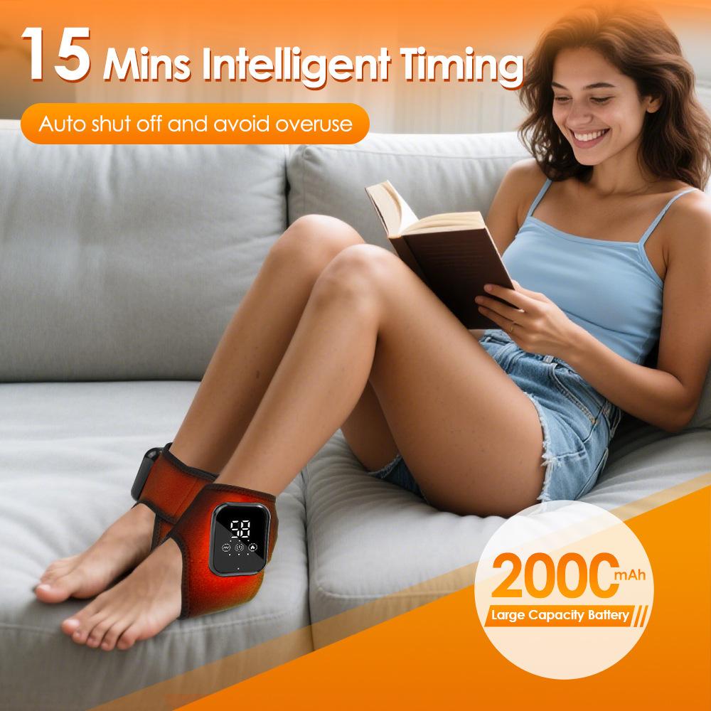 Ankle Heating Pad for Circulation and Pain Relief, Rechargeable, Universal for Left/Right