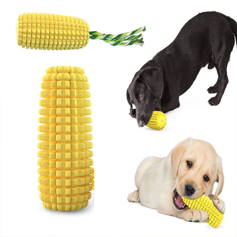 Pet Toys Bite-Resistant Vocal Chew Teeth Cleaning Large Dog Toy Development Play Fun Activity Dog Chewing Corn Toy