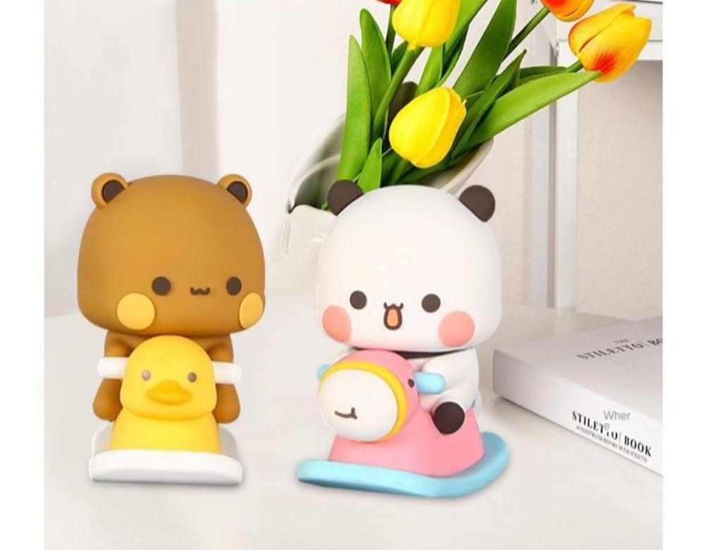 Yier And Bubu Mitao Panda Figure Model Exciting Collectible Action Kawaii Bear Toy Bubu And Dudu Doll Ornament Home