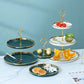 Luxury 3 Tier Ceramic Cake Stand Candy Snack Display Rack Party Three Layers Fruit Dish Nordic Dessert Table Multi-Layer