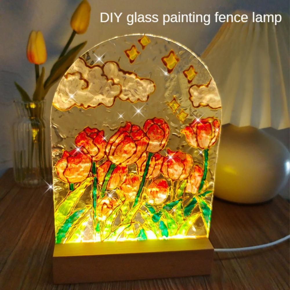 DIY Painting Handmade Painting Decorative Light Painting Glass Painting Diy Gift For Home And Office