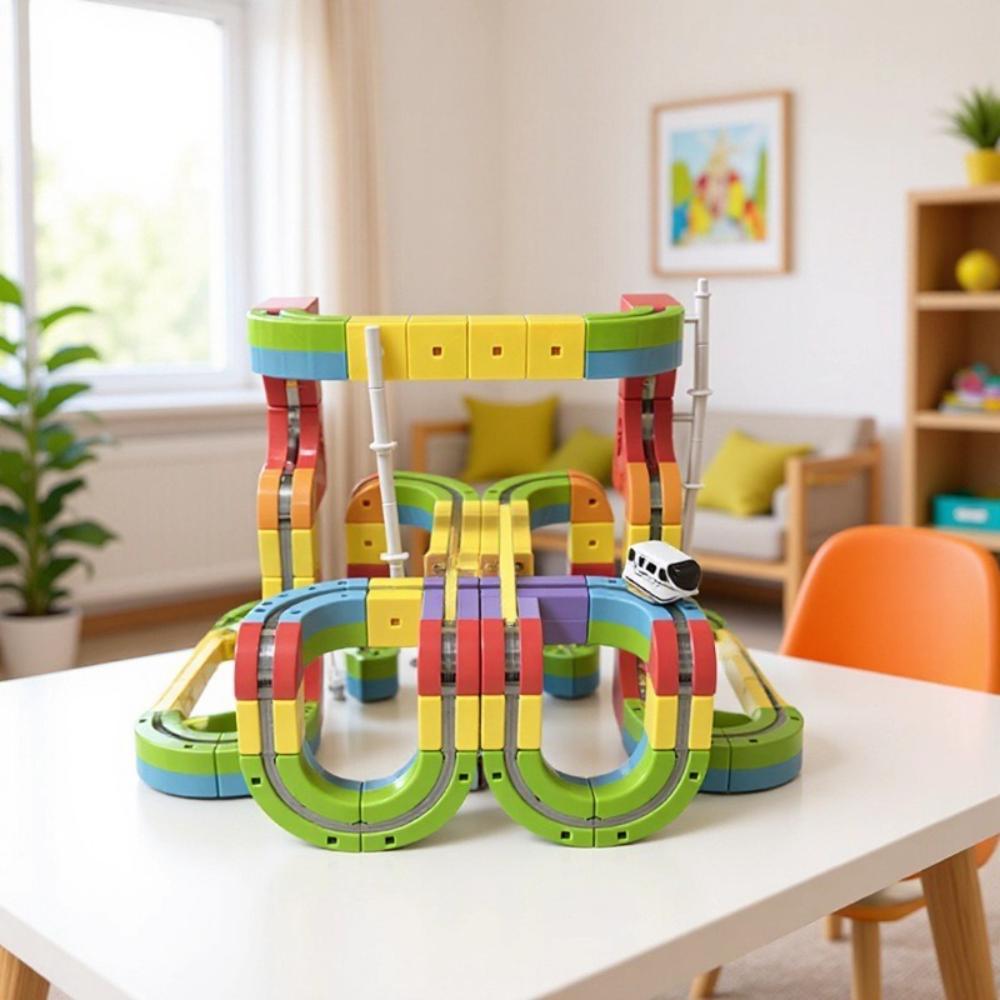 Children's Magnetic Train Toy, Variety Magnetic Rail Car, Children's Birthday Gift, Magnetic Electric Train Track Toy