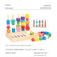 Montessori Toys Bead Sequencing Set, Treeyear Wooden Lacing Beads & Matching Shapes Colors Stacking Toy, Toddlers
