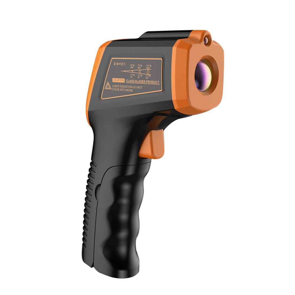 Infrared Thermometer, Non-Contact Digital Laser Temperature Gun -58°F to 1112°F (-50°C to 600°C) with LCD Display,orange