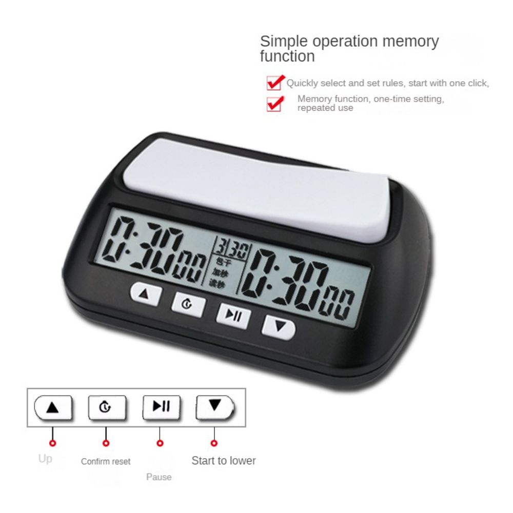 Digital Chess Clock Count Up Down Chess Competition Board Game Timer Stopwatch Count Down Timer Stop Watch