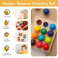 Let's Make Wooden Toy Rainbow Matching Ball Safe Water Paint Color Cognition Toddler Early Education Toys