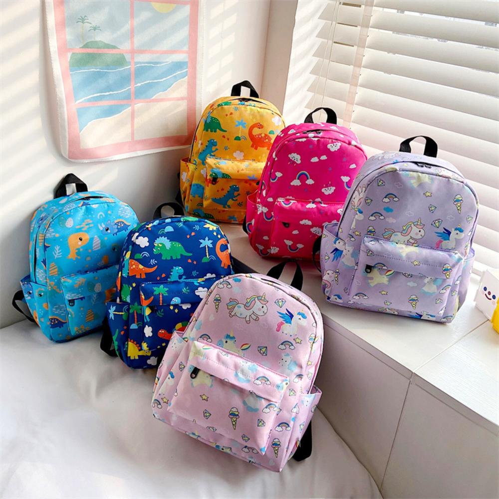 Cartoon Cute Children Backpack 2022 Korean Version Little Dinosaur Kindergarten Schoolbag Simple Girl Baby Small