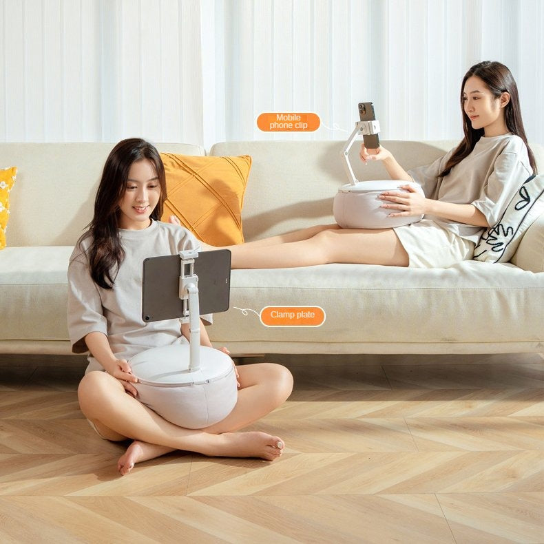 Pillow Phone Stand 360° Angle Adjustable Tablet Pillow Holder Skin Friendly Cushion Pillow Stand Portable Lightweight