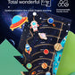 Solar System Model Board with 9 Planets Spaceship Rocket Module Early Learning Wooden Solar System Model Space Education