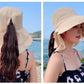 Crosail Women Bucket Summer Neck Protection Sun Hat Travel Broadside Outdoor Hat Wind proof Cotton Sun Hat