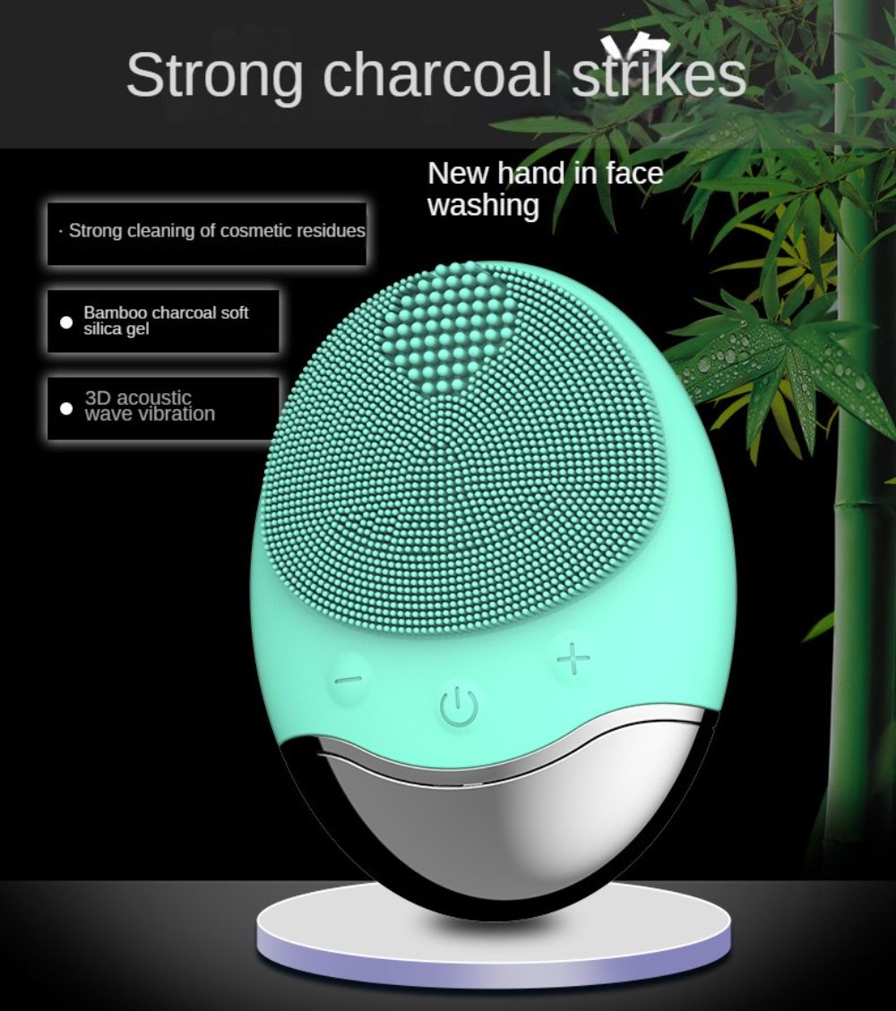 Wireless Charging Super Soft Silicone Face Cleaner Brush Facial Cleansing Brush Cleanser Tiny And Portabl