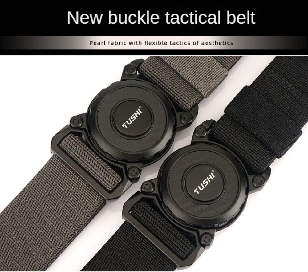 Men belt Rotary Metal Pluggable Buckle Belts For Men Nylon Belt Multifunctional Outdoor Work Belt Hunting