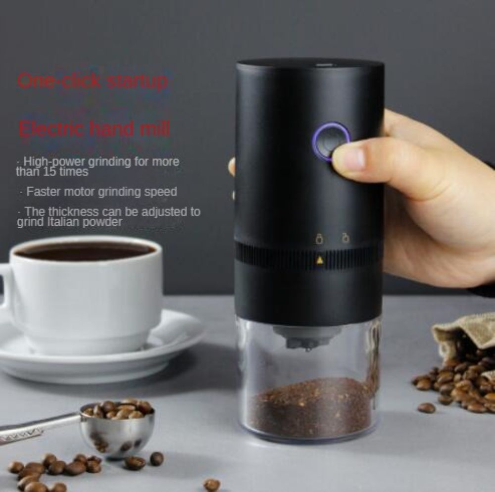 Portable coffee bean grinder and USB rechargeable burr grinder for grind coffee Peppercorns and French press