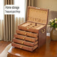 Solid Wood Jewelry Box Large Capacity Multi-Functional Jewellery Organizer with Drawers for Rings, Earrings & Accessories