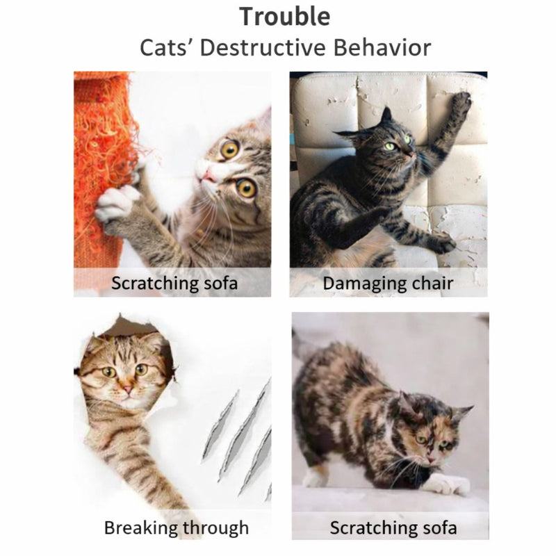 Cat Scratch Deterrent Sofa Stickers - PVC Pet Scratch Protectors for Doors & Furniture, Anti-Bite Guards for Cats & Dogs