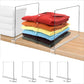4pcs Acrylic Transparent Wardrobe Divider For Shelf Closet Wood Cabinets Non-slip Easy to Use Separator