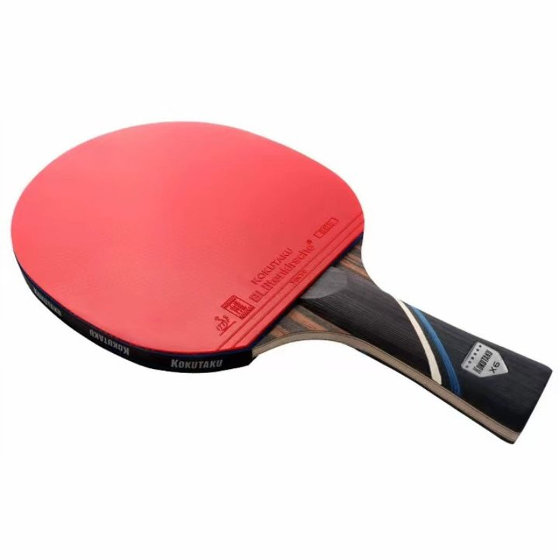 KOKUTAKU 6-Star ITTF Approved Table Tennis Bat Set, Carbon Ping Pong Paddle with 868 Double-Sided Rubber and Carry Case