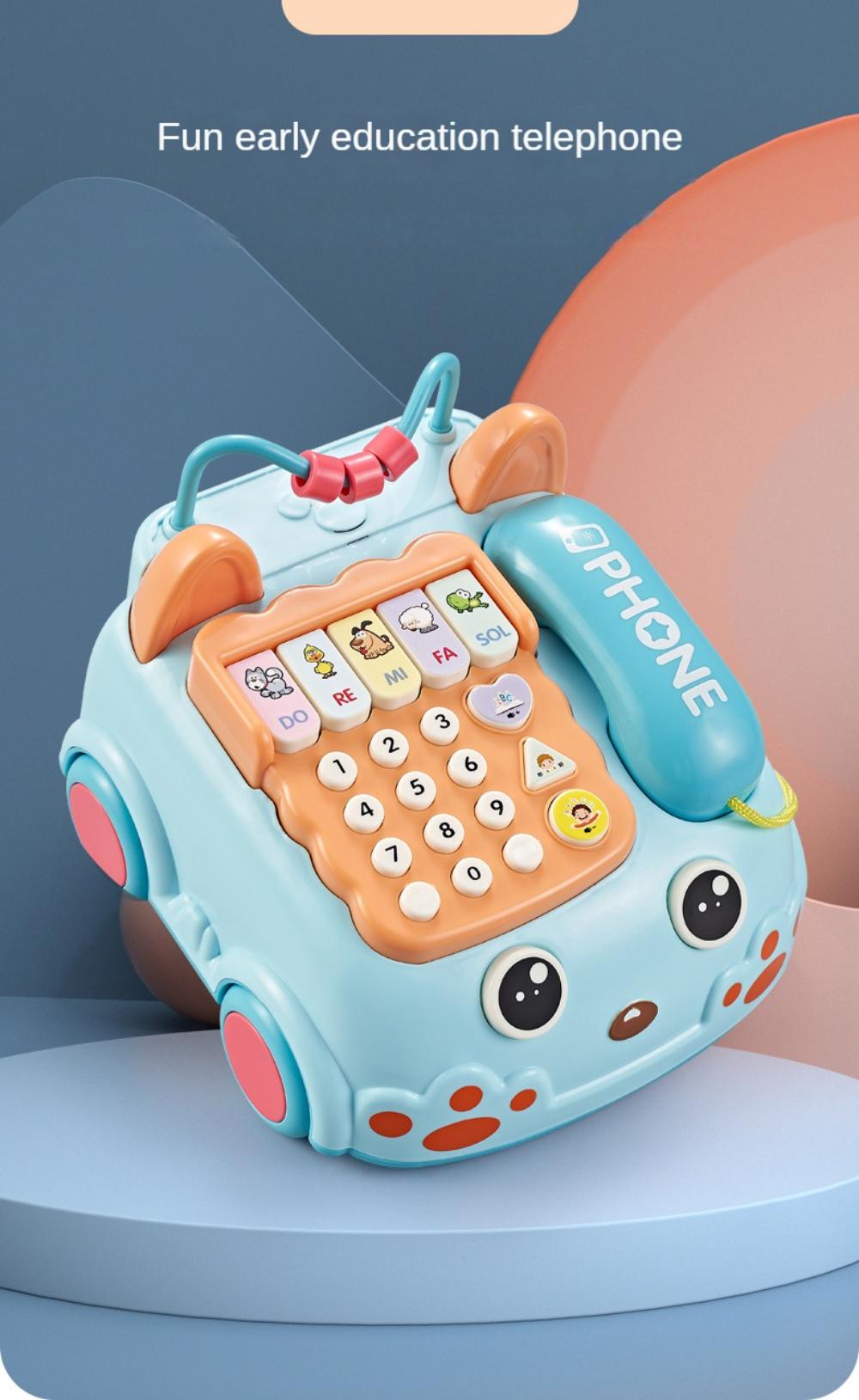 New puzzle multifunctional simulation early education telephone toy with music and light baby musical toy