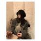 Japanese Style Large Version Three-in-One Big Head Circumference Bucket Hat Beret Women Autumn Winter Knitted Wool Hat