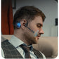 Open-Ear Headsets with Noise Canceling Boom Microphone Lightweight Bluetooth Wireless Headphones for Trucker Office Call Center