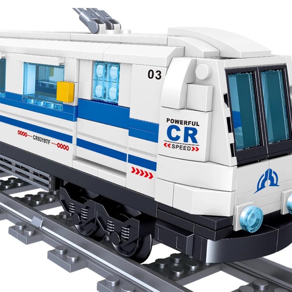 476pcs Technical Railway Transportation Track Train Building Blocks CITY MOC Subway Rail Model Bricks Children Toys