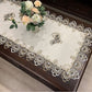 European Style Rectangular Coffee Table Mat Tablecloth Solid Color Fabric Lace Desk Cover Cloth Anti-Dust