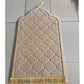 Portable Prayer Mat Collectible Floor Carpet Area Rug Elegant Embroidery Foam Padded Soft Velvet Sejadah