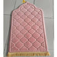 Portable Prayer Mat Collectible Floor Carpet Area Rug Elegant Embroidery Foam Padded Soft Velvet Sejadah