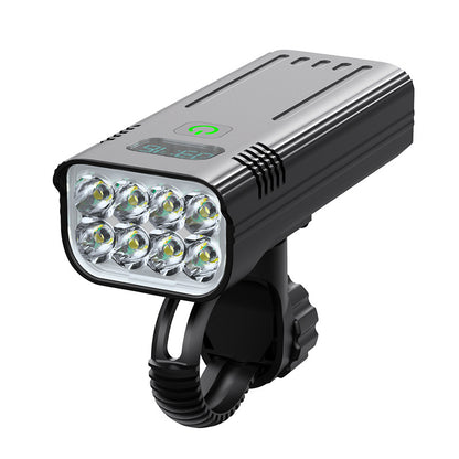 4800 Lumens Bike Light USB Rechargeable 10000mAh Waterproof Cycling Headlight 8T6 LED Super Bright Flashlight Front Lights Aluminum Shell Bicycle Light